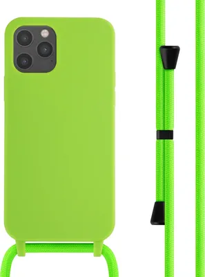 Image de imoshion Étui en silicone avec cordon pour l'Apple iPhone 12 (Pro) - Vert fluo