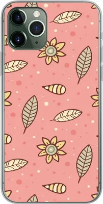 Produktbild von MuchoWow® Handyhülle Schutzhülle Hülle für Telefoonhoesje iPhone 11 Pro Muster - Blumen - Blätter - Mädchen - Kinder - Kinder Silikon Softcase Handy Hülle - Handy