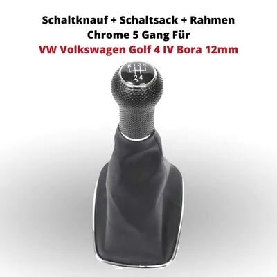 Obrázok produktu pre Radiaca páka + taška na radenie + rámček chróm 5 rýchlostí pre Volkswagen VW Golf 4 IV Bora 12mm