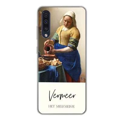 Produktbild von MuchoWow® Handyhülle Schutzhülle Hülle für Samsung Galaxy A50 Kunst - Milchmädchen - Vermeer Silikon Softcase Handy Hülle - Mobiltelefonhülle