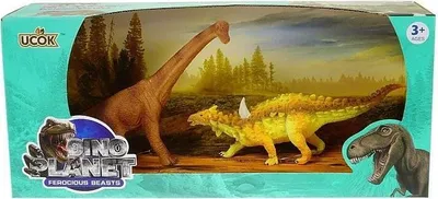 Immagine prodotto di Set di 3 dinosauri, 22 cm (giocattoli, figure)