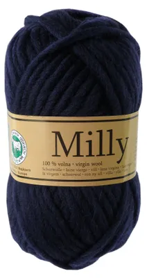 50g Filzwolle Milly Wolle zum Strickfilzen 100% Schurwolle, dunkelblau