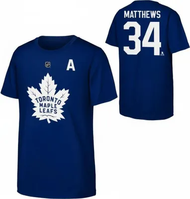 Zdjęcie produktu dla Koszulka OUTERSTUFF Flat N&N NHL Junior, niebieska, rozmiar: M, Toronto Maple Leafs, Auston Matthews, 10–12 lat
