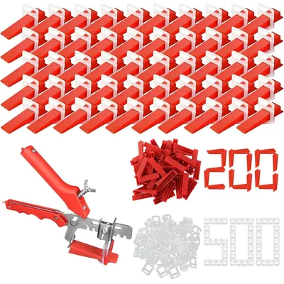 Immagine prodotto di Sistema di livellamento piastrelle - Set da 701 pezzi - 2 mm - Con pinza per cunei