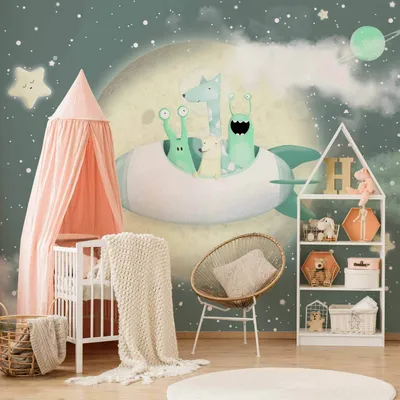 Produktbild von Vlies Fototapete - Space Adventure - Third Variant 350x245 cm Für Kinder e-A-10008-a-c