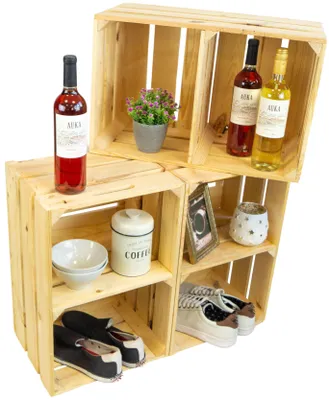 Produktbild von 3er Set Holzkiste Elfriede Natur Quer