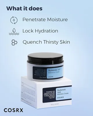 Image de Cosrx Hydra Intensive Cream 100 ml - Crème hydratante pour le visage à l'acide hyaluronique