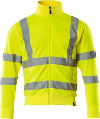 Produktbild von Mascot Warnschutz Sweatshirt MARINGA SAFE CLASSIC mit Reißverschluss 50115 Gr. XL warngelb