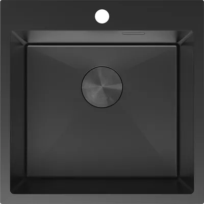 Produktbild von Mexen Solix Edelstahlspüle 1-becken 500 x 500 mm, schwarz - 6407501000-70