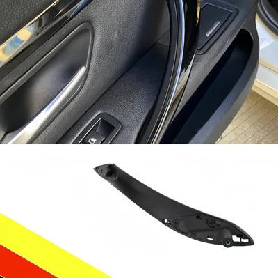 Image de Poignée de porte intérieure pour BMW Série 3 et Série 4, de couleur noire