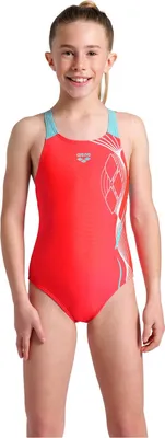 Image de arena Swim Pro Logo Maillot de bain fille, Couleur:Rouge, Tailles enfants:152