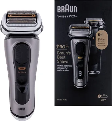 Obrázok produktu pre Braun Series 9 Pro+ 9515s, Kovová, Tlačidlá, Batérie, Lithium-ion (Li-ion), Zabudovaná batéria, 60 min