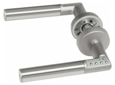 Produktbild von Assa Abloy 492-08---11---6, Hebel tastenlose Eingabe, Drinnen, Linkshändig, Edelstahl, Matt, 3 min