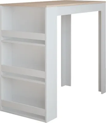 Produktbild von Bartisch Vicco Repose Weiß/Sonoma 57 x 117 cm, Model 55373