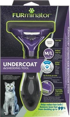 Produktbild von FURminator 4048422141259, Katze, Deshedder, Schwarz, Violett, Langes Fell