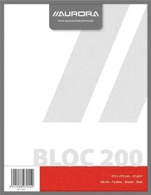 Immagine prodotto di Aurora - Blocco note 210x270 mm bianco 200 fogli 45 g