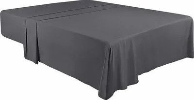 Produktbild von Famanu Bettlaken 259 x 266 cm - Grau, gebürstetes Mikrofaser