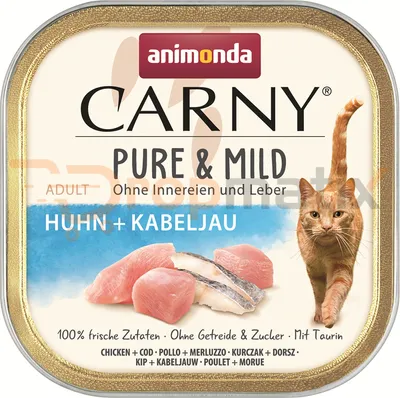 Produktbild von animonda Carny 4017721839464, Adult, jede Rasse, Huhn, Kabeljau, 100 g, Getreidefrei, Ohne Soja