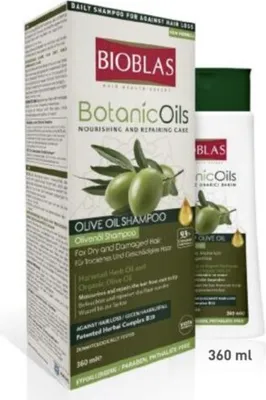 Produktbild von Botanic Oils - Olivenöl Shampoo 360ml Bioblas - Für Trockenes und Geschädigtes Haar