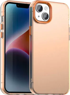 Produktbild von Handyhülle für iPhone 15 Schlank Durchscheinend Matt Stoßfest Schutzhülle Orange