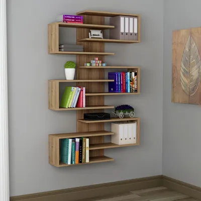 Obrázek produktu pro Skye Decor, Lotus- Lotus CHL, barva ořech, knihovny, 161,3x75x21,3 cm, 100% melaminovaná dřevotříska