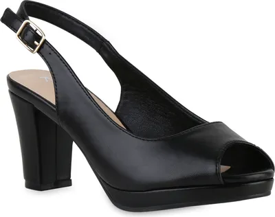 Produktbild von VAN HILL Damen Klassische Sandaletten Freizeit Schuhe 841589, Farbe: Schwarz, Größe: 38