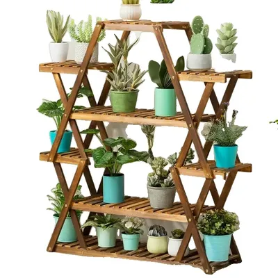 Produktbild von Pflanzenständer, 8 Ebenen, Massivholz-Konstruktion, Holz