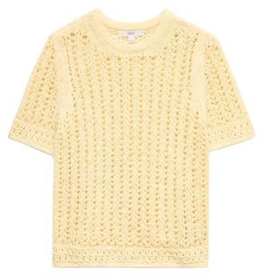 Productafbeelding van Marks & Spencer Pullover, slim fit, bleekgeel, maat XS