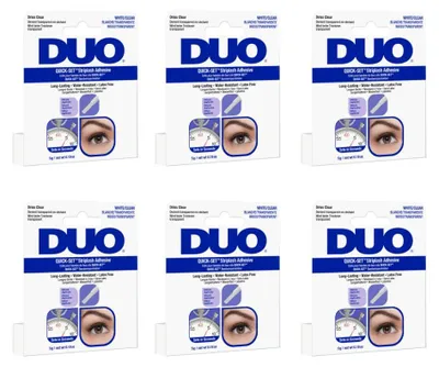 Immagine prodotto di Ardell DUO – Colla per ciglia finte – Quick-Set – Confezione convenienza da 6 pezzi – Impermeabile – Trasparente