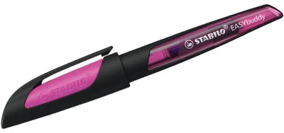 Produktbild von Schulfüller mit Anfänger-Feder A - STABILO EASYbuddy in schwarz/magenta - Schreibfarbe blau (löschbar) - Einzelstift - inklusive Patrone