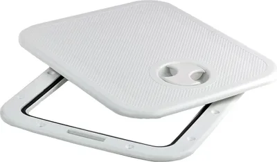 Produktbild von Inspektionsdeckel, weiß, 360 x 310 mm, begehbar & rutschfest
