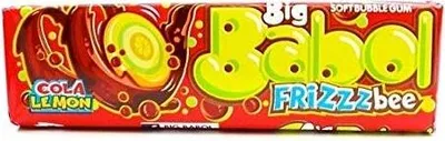 Produktbild von Perfetti Big Babol Cola Lemon soft bubble gum Frizz Bee Cola Zitrone weicher Kaugummi stick 72pz