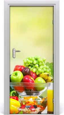 Produktbild von Tulup Türaufkleber 85x205 cm Dekorative Aufkleber Selbstklebend Wasserdichte Tapete Abnehmbar Schlafzimmer Wohnzimmer Wohnkultur - Gemüse und Früchte