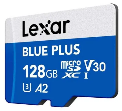 Imagen del producto de Lexar BLUE PLUS, 128 GB, MicroSDXC, UHS-I, 170 MB/s, Clase 3 (U3), V30