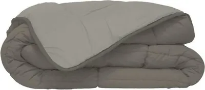 Produktbild von Warme Mikrofaser-Bettdecke in Taupe und Leinen, 240 x 260 cm