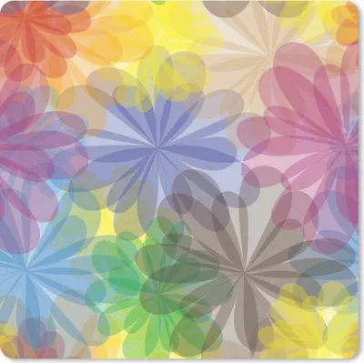 Produktbild von MuchoWow® Mauspad Mousepad Regenbogen - Blumen - Abstrakt - Muster 20x20 cm - Mousepads - Maus Mat - Pad - Mausunterlage - Desk Mat - Bureauartikeln