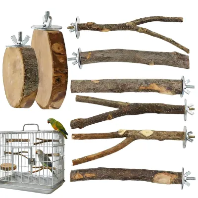 Image de Jouet en bois naturel pour oiseaux et rongeurs