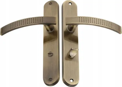 Produktbild von Innentürgriff Langschild WC Antik Messing