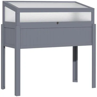 Immagine prodotto di Vasca rialzata 2-in-1 con serra fredda, con altezza regolabile, ideale per balconi e giardini
