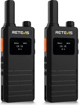 Produktbild von Walkie-Talkie mit LCD-Bildschirm, tragbar, schlank, Walkie-Talkie, PMR/FRS, lizenzfreies Zwei-Wege-Radio, Typ-C-Aufladung
