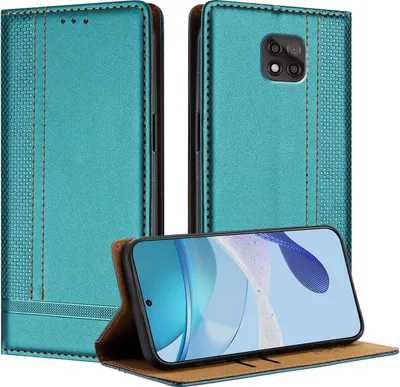 Produktbild von Handyhülle für Motorola Moto G Power 2021 Leder Flip Klappbare Schutzhülle mit Standfunktion Grün
