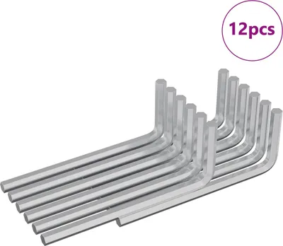Obrázok produktu pre Šesťhranný kľúč 12 pcs Strieborná 22 x 66 mm Oceľ