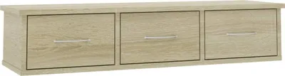 Produktbild von vidaXL Wand-Schubladenregal Sonoma-Eiche 88x26x18,5 cm Holzwerkstoff