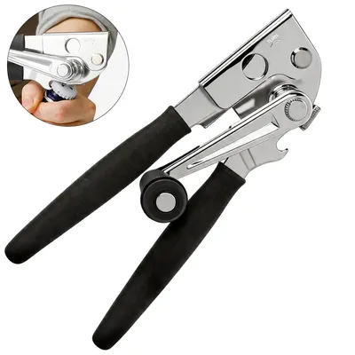 Produktbild von Magnetischer Dosenöffner, manueller Heavy-Duty Klapp- und Handkurbelöffner, langer Griff für Komfort, geeignet für alle Dosengrößen, auch große Dosen