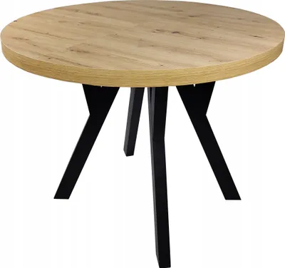 Produktbild von Runder Tisch, aufgeklappt Schwarz + ARTISAN Ø100