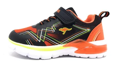 Image de Baskets K-SL Flasher EV 00011-2244 charcoal/flame pour enfants de KangaROOS en bleu / rose de la taille 28 à 32