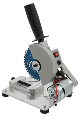 Produktbild von Mini-Tischkreissäge - Tragbare Kapp- und Gehrungssäge für Holz und Metall - 2 Sägeblätter - Schnitttiefe 29 mm - Sägeblattdurchmesser 10,16 cm