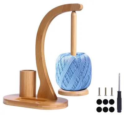 Produktbild von Wollabwickler, Garnrollenhalter, rotierender Magnetischer Wollknäuelhalter, Holz, für Häkel und Strickzubehör