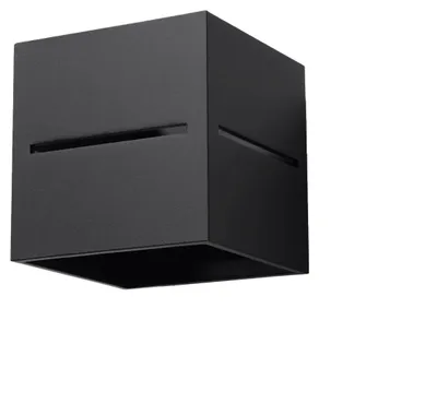 Image de Applique LOBO noir 1xG9 8W aluminium 10x12x10cm Sollux Lighting