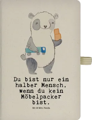 Produktbild von Mr. & Mrs. Panda Journal Möbelpacker Herz - Transparent - Geschenk, A5 Heft, Tagebuch, Umzugsfirma, Adressbuch, Lustig, notizbuch, Kladde, Spruch, Witzig